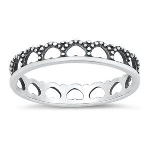 Sterling Silver Bali Design Ring 925 Fashion Band
